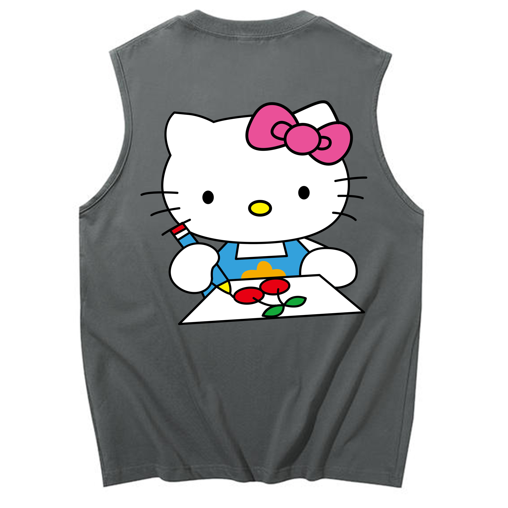 （画像用） Hello Kitty ハローキティ コットン100％タンクトップ（背面プリント）